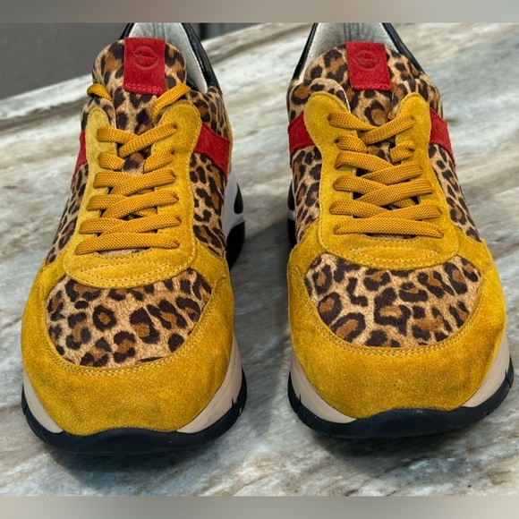 Women’s TAMARIS chunky platform Sneakers- Mustard comb. Size 41 - Picture 3 of 11